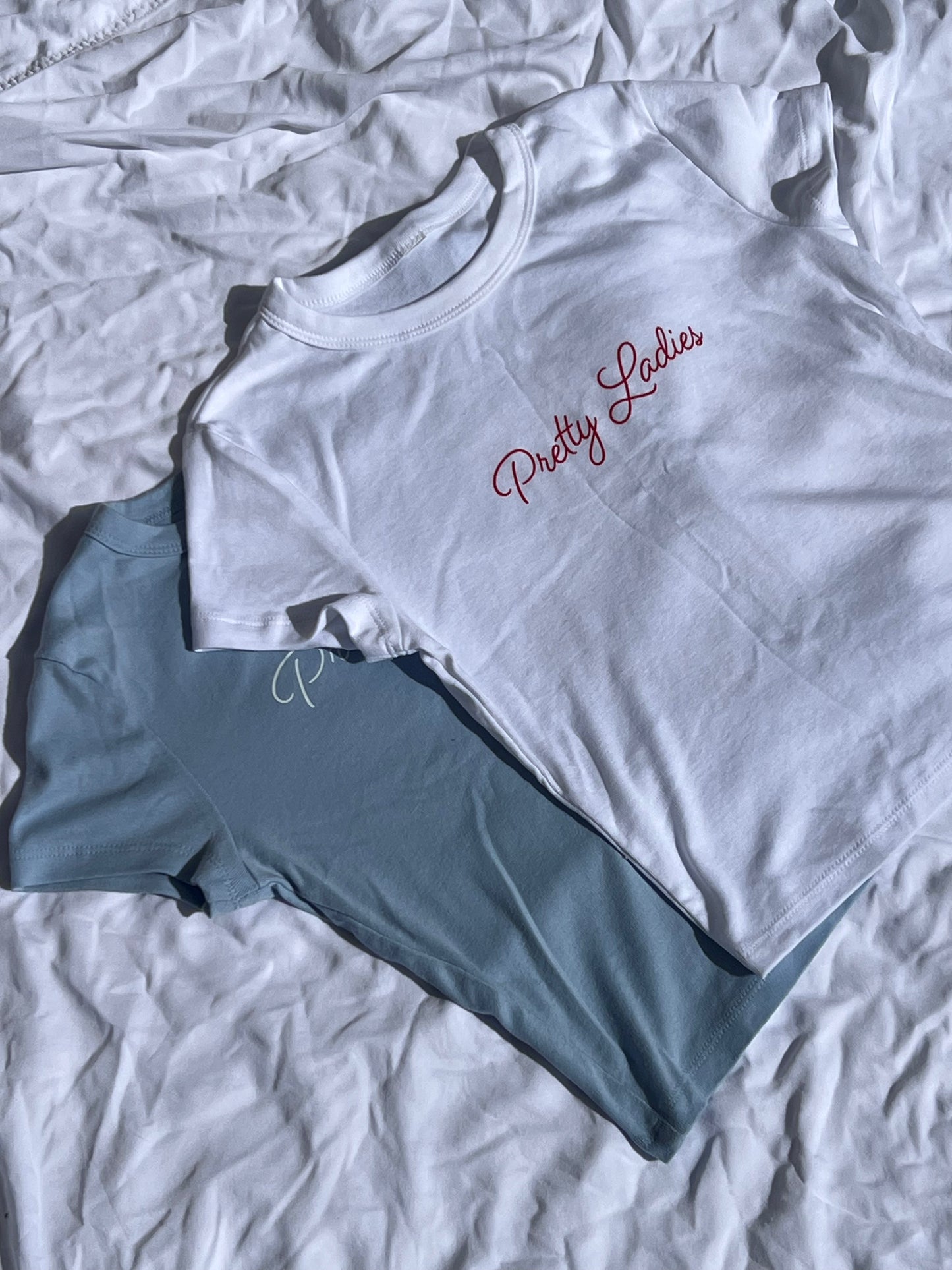 White & Red Baby Tee