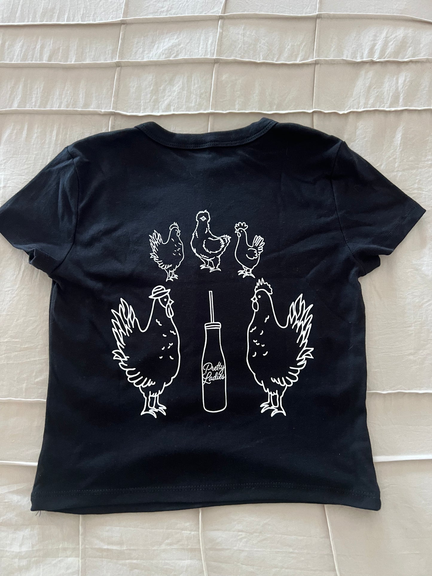 White & Black baby tee